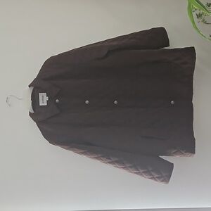 Avenue Quilted  Jacket Sz 26/28 Brown Pre-owned